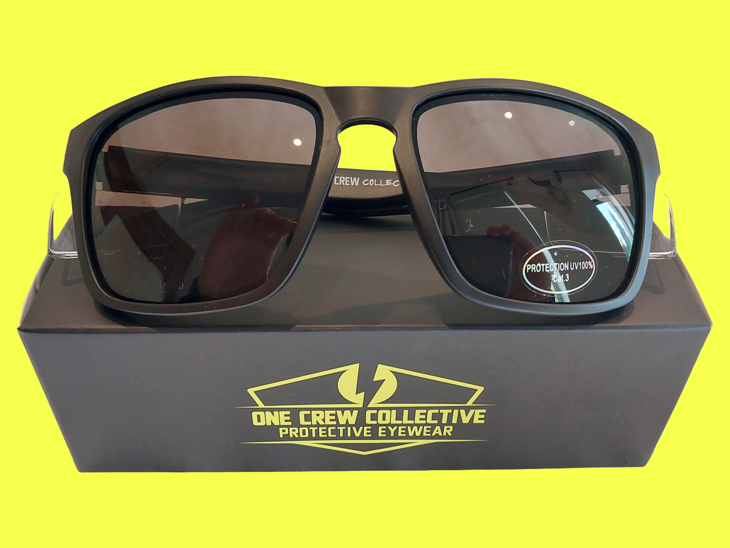 Protective eyewear- stealth Black frame/tinted lens