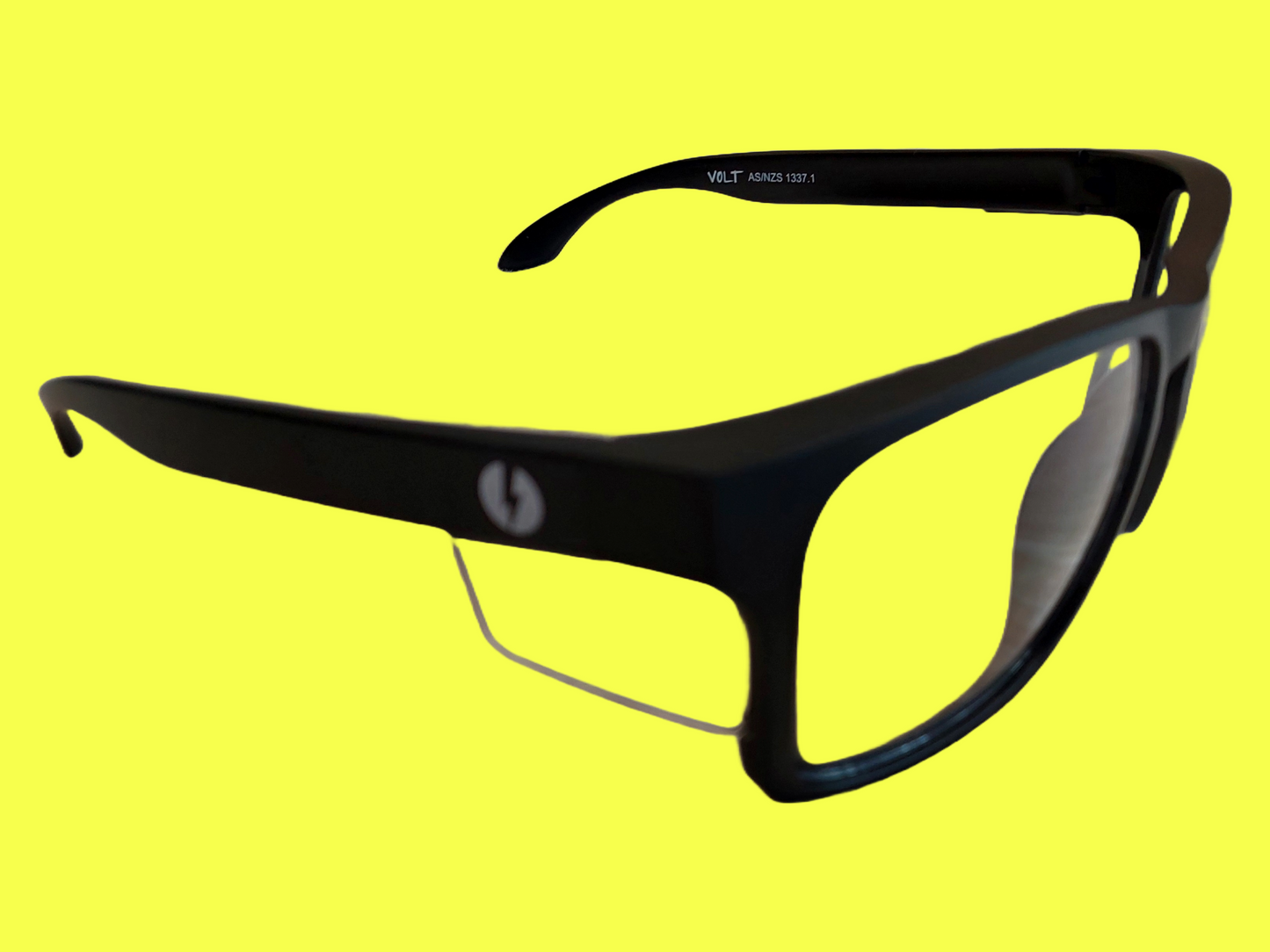 Protective eyewear- stealth black frame/ clear Lens